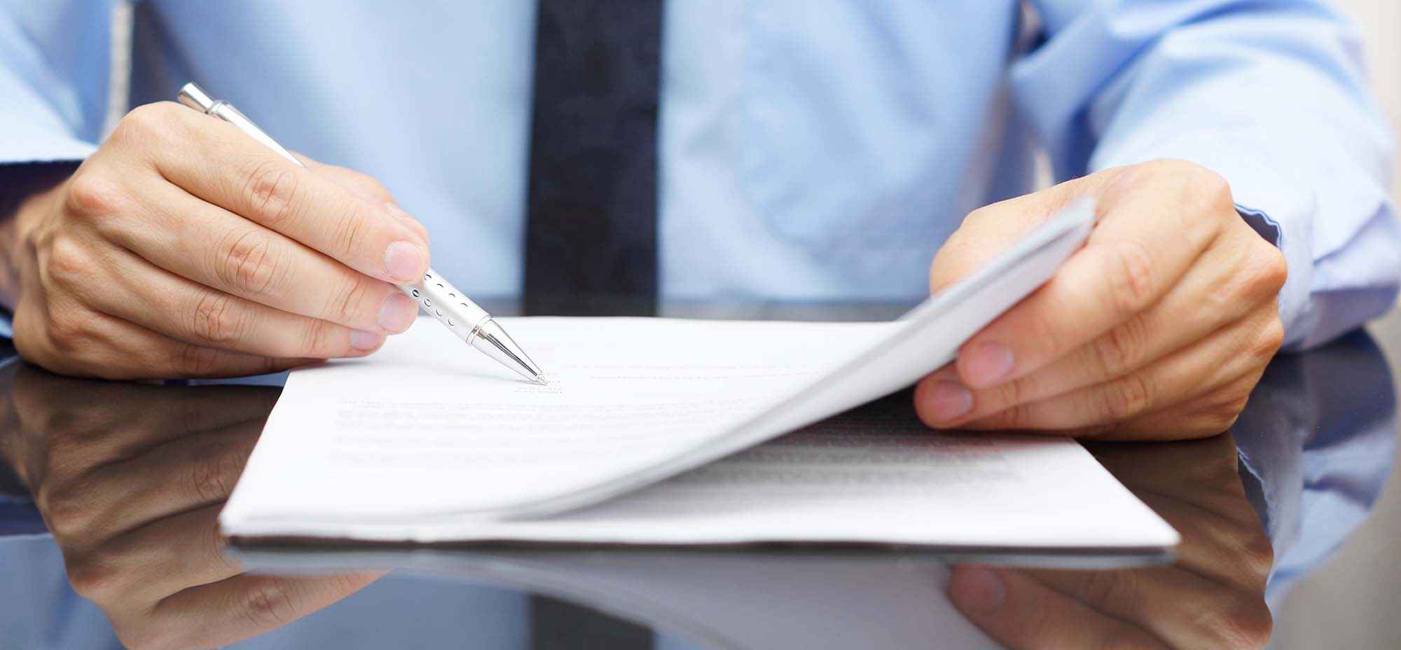 businessman is checking final price in contract businessman is checking final price in contract